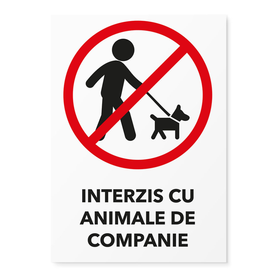 Semn Interzis Cu Animale De Companie Daisler Print House